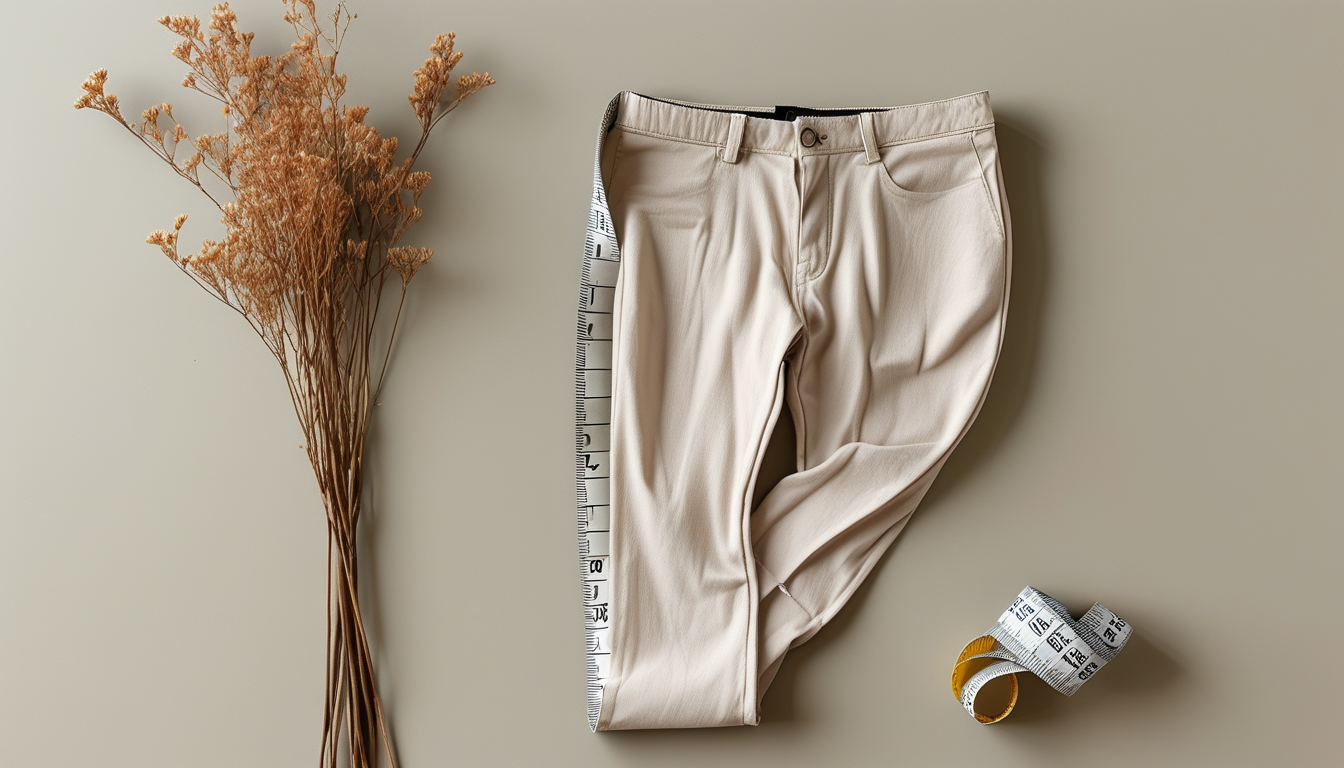 Measuring the inseam of a pair of long pants